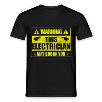 Electrics Profession Volt Blitz - Men's T-Shirt - black - Front - AI Model Male 178 light (178cm)