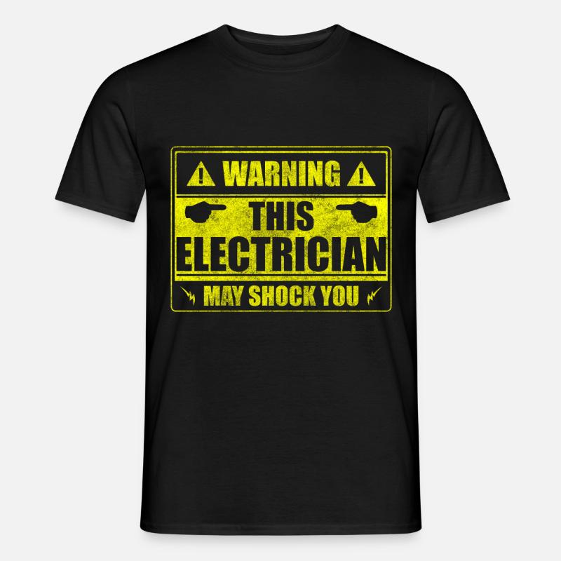 Elektrik Beruf Volt Blitz - Männer T-Shirt - Schwarz