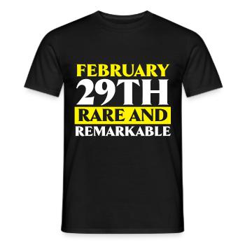 Happy Birthday Schaltjahr 29. Februar Schalttag - Männer T-Shirt - Schwarz - Vorne - AI Model Male 178 light (178cm)