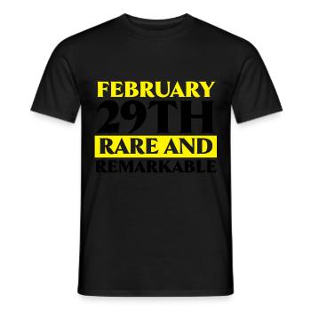 Happy Birthday Schaltjahr 29. Februar Schalttag - Männer T-Shirt - Schwarz - Vorne - AI Model Male 178 light (178cm)