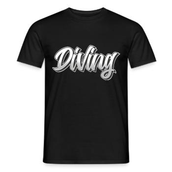 Taucher Tauchen - Männer T-Shirt - Schwarz - Vorne - AI Model Male 178 light (178cm)