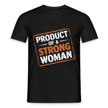 Product Of A Strong Woman 13 - Männer T-Shirt - Schwarz - Vorne - AI Model Male 178 light (178cm)