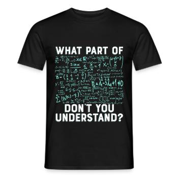 Math science complicated funny gift - Men's T-Shirt - black - Front - AI Model Male 178 light (178cm)