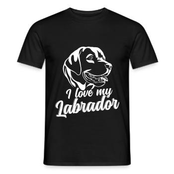 Chien labrador - T-shirt homme - noir - Devant - AI Model Male 178 light (178cm)