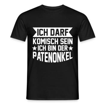Patenonkel Patenfrage Onkel - Männer T-Shirt - Schwarz - Vorne - AI Model Male 178 light (178cm)