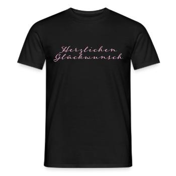 Herzlichen Glückwunsch - Männer T-Shirt - Schwarz - Vorne - AI Model Male 178 light (178cm)
