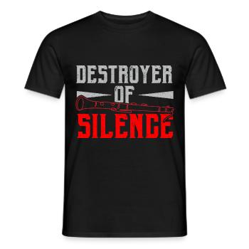 Destroyer le clarinettiste silencieux Instrumentiste - T-shirt homme - noir - Devant - AI Model Male 178 light (178cm)