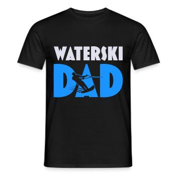Water Skiing Papa Waterskiing Father's Day - Men's T-Shirt - black - Front - AI Model Male 178 light (178cm)