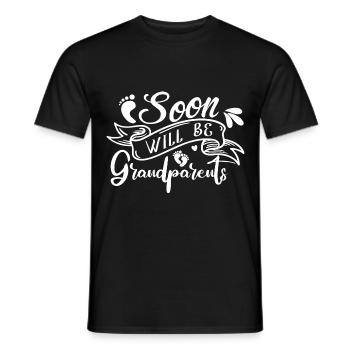 Bientôt nous serons grand-mère et grand-père, nous serons grands-parents - T-shirt homme - noir - Devant - AI Model Male 178 light (178cm)