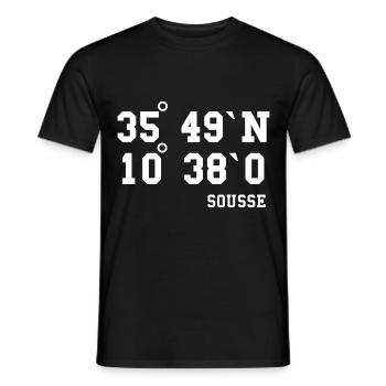 Sousse Holiday Tunisia Holiday Travel Idea - Men's T-Shirt - black - Front - AI Model Male 178 light (178cm)