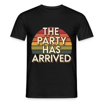 The Party Has Arrived 19 - Männer T-Shirt - Schwarz - Vorne - AI Model Male 178 light (178cm)
