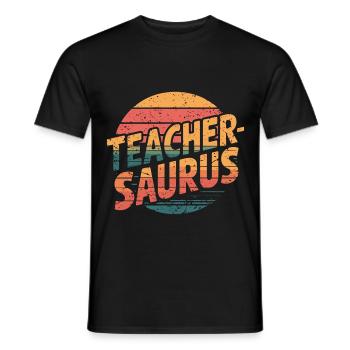 Teacher-saurus 14 - Männer T-Shirt - Schwarz - Vorne - AI Model Male 178 light (178cm)