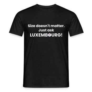 Luxembourg Humor T-Shirt – Size? Request! - Men's T-Shirt - black - Front - AI Model Male 178 light (178cm)