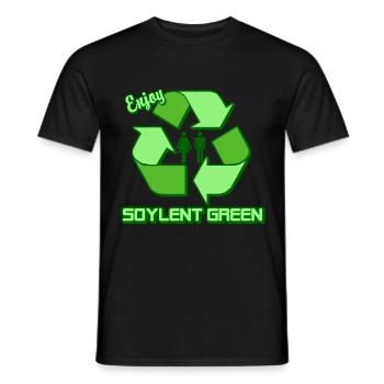 GenieĂen Sie Soylent Green - Männer T-Shirt - Schwarz - Vorne - AI Model Male 178 light (178cm)