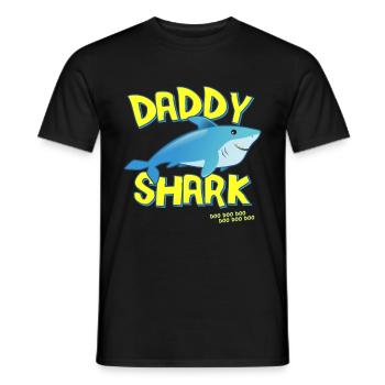 Daddy Shark Father's Day Gift - Men's T-Shirt - black - Front - AI Model Male 178 light (178cm)
