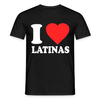 Ich liebe Latinas - Männer T-Shirt - Schwarz - Vorne - AI Model Male 178 light (178cm)