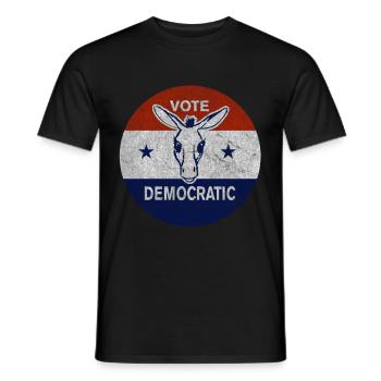 Votez dĂŠmocrate Vintage Democrat - T-shirt homme - noir - Devant - AI Model Male 178 light (178cm)