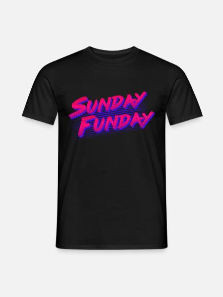 Retro Sunday Funday - Men's T-Shirt - black