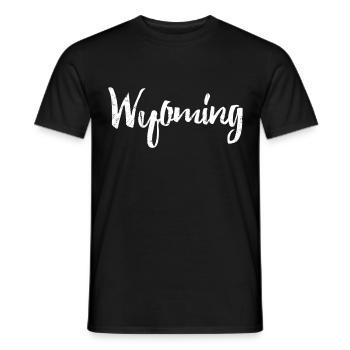 Wyoming - Men's T-Shirt - black - Front - AI Model Male 178 light (178cm)