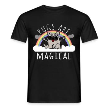 Pugs Are Magical - Men's T-Shirt - black - Front - AI Model Male 178 light (178cm)