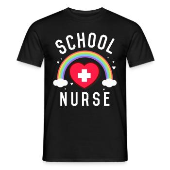 InfirmiĂ¨re scolaire - T-shirt homme - noir - Devant - AI Model Male 178 light (178cm)