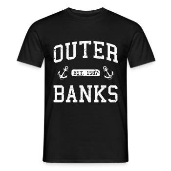 Outer Banks NC North Carolina - Men's T-Shirt - black - Front - AI Model Male 178 light (178cm)