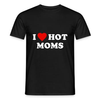 J'aime les mamans sexy - T-shirt homme - noir - Devant - AI Model Male 178 light (178cm)