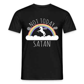 Heute nicht Satan - Männer T-Shirt - Schwarz - Vorne - AI Model Male 178 light (178cm)