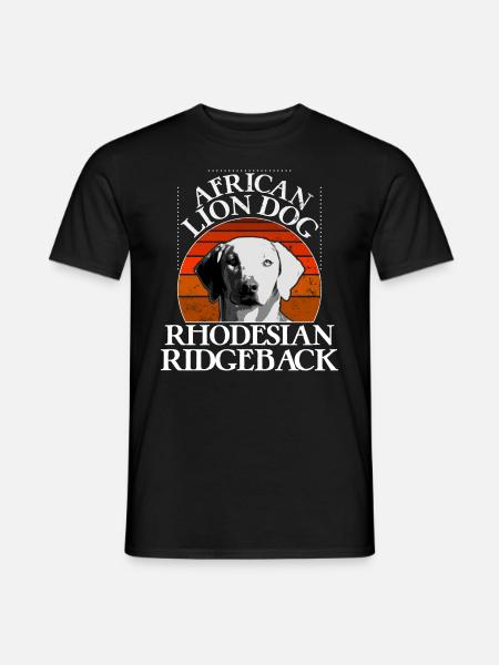 Rhodesian Ridgeback "African Lion Dog" - Männer T-Shirt - Schwarz