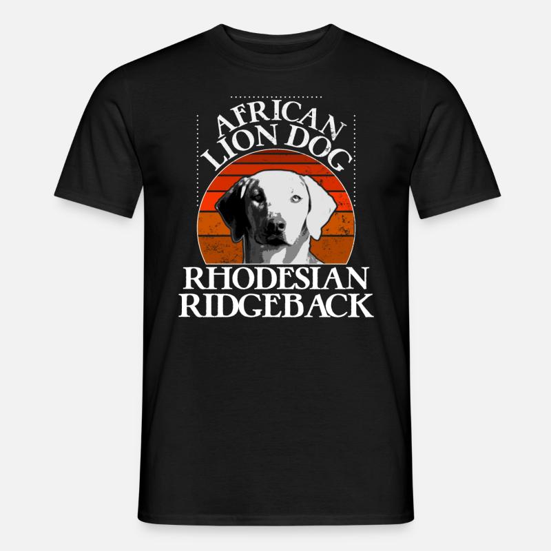 Rhodesian Ridgeback "African Lion Dog" - Männer T-Shirt - Schwarz
