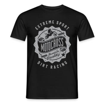 Extremsport-Motocross - Männer T-Shirt - Schwarz - Vorne - AI Model Male 178 light (178cm)