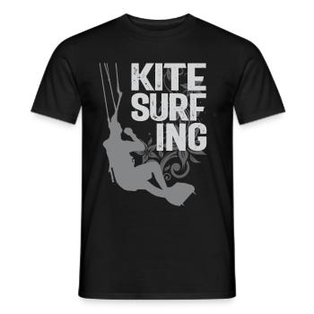 Kite surf - T-shirt homme - noir - Devant - AI Model Male 178 light (178cm)