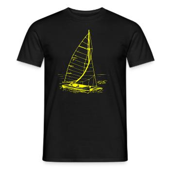 Catamaran - Men's T-Shirt - black - Front - AI Model Male 178 light (178cm)