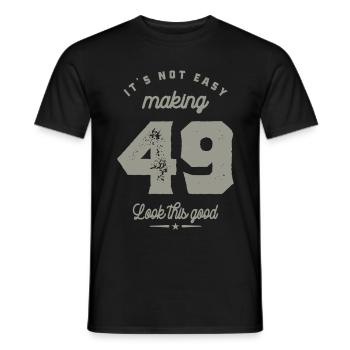 49 Years Old Birthday Gift - Men's T-Shirt - black - Front - AI Model Male 178 light (178cm)
