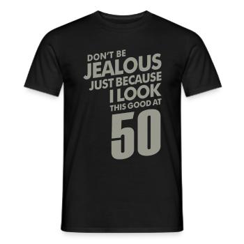 50 Years Old Birthday Gift - Men's T-Shirt - black - Front - AI Model Male 178 light (178cm)