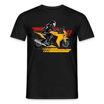 Motorcycle Bike - Men's T-Shirt - black - Front - AI Model Male 178 light (178cm)