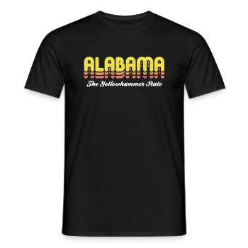 Alabama L’État de YellowHammer - T-shirt homme - noir - Devant - AI Model Male 178 light (178cm)