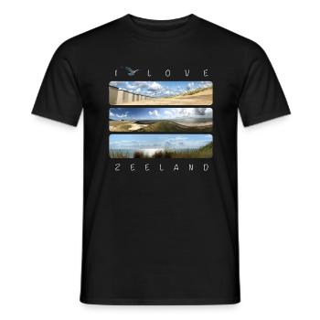 I love Zeeland - Lieblingsort Niederlande - Männer T-Shirt - Schwarz - Vorne - AI Model Male 178 light (178cm)