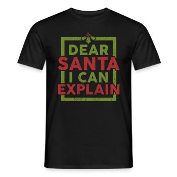 Christmas Funny Gift Christmas T-Shirt - Men's T-Shirt - black - Front - AI Model Male 178 light (178cm)