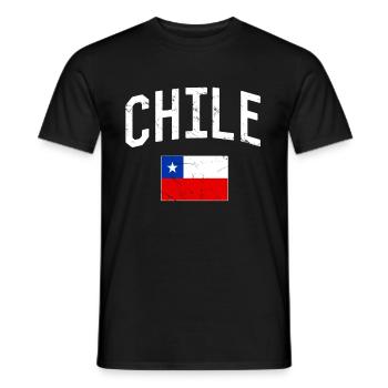 Chile Flagge - Männer T-Shirt - Schwarz - Vorne - AI Model Male 178 light (178cm)
