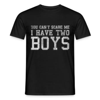 Vous ne pouvez pas m'effrayer J'ai deux garĂ§ons - T-shirt homme - noir - Devant - AI Model Male 178 light (178cm)