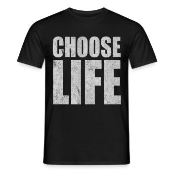 Leben wĂ¤hlen - Männer T-Shirt - Schwarz - Vorne - AI Model Male 178 light (178cm)