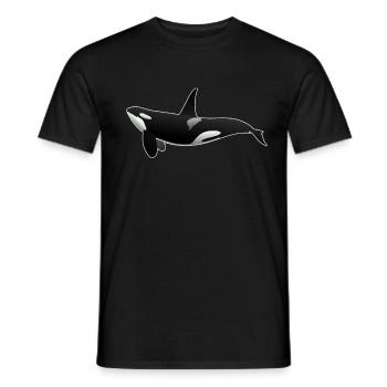 Orca Killerwal - Männer T-Shirt - Schwarz - Vorne - AI Model Male 178 light (178cm)