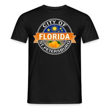 ST. PETERSBURG - Men's T-Shirt - black - Front - AI Model Male 178 light (178cm)
