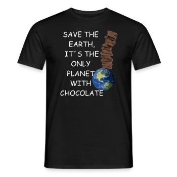 Rette die Erde - Männer T-Shirt - Schwarz - Vorne - AI Model Male 178 light (178cm)