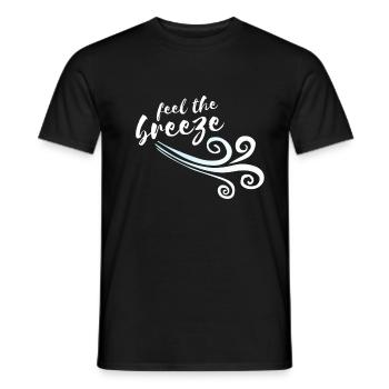 Sentir la brise! Idée cadeau vent - T-shirt homme - noir - Devant - AI Model Male 178 light (178cm)
