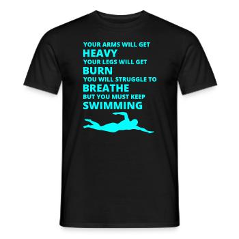 Équipe de natation Nageur Nageur Athlète drôle - T-shirt homme - noir - Devant - AI Model Male 178 light (178cm)
