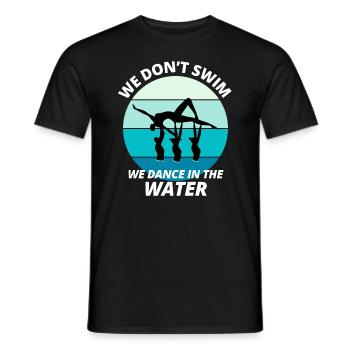 Synchro Swim Swimmer Synchronized Swimming Funny - Men's T-Shirt - black - Front - AI Model Male 178 light (178cm)