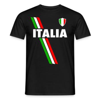 Drapeau de football Italie Italia - T-shirt homme - noir - Devant - AI Model Male 178 light (178cm)