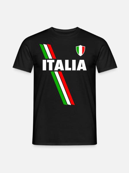 Bandiera calcio Italia Italia - T-shirt uomo - nero